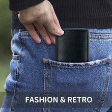 Load image into Gallery viewer, Credit Card Holder RFID Blocking Genuine Leather Vintage Aluminum Business Wallet
