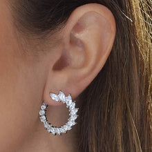 Load image into Gallery viewer, Crescent Moon Earrings Made With Crystals
