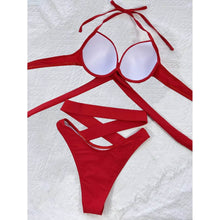 Load image into Gallery viewer, Criss Cross Wrap Push Up Bikini Swimsuit
