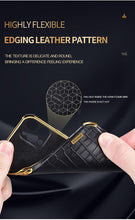 Load image into Gallery viewer, Crocodile Leather Case For iPhone 13 12 Mini Shockproof Magnetic Ring Holder Phone Cover Ultra-thin Soft Crocodile Leather Shockproof Bumper With Ring Bracket Protective Cover for iPhone
