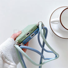 Load image into Gallery viewer, Crossbody Necklace Strap Cord Phone Case For Xiaomi 12 Lite 12t 11 Lite 5g Ne Redmi Note 11 12 Pro A1 10a 10c Soft Cover Silicone Stylish Cord Strap Rope Shell Shockproof Bumper Phone Case Lanyard Cover

