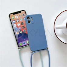 Load image into Gallery viewer, Crossbody Necklace Strap Cord Phone Case For Xiaomi 12 Lite 12t 11 Lite 5g Ne Redmi Note 11 12 Pro A1 10a 10c Soft Cover Silicone Stylish Cord Strap Rope Shell Shockproof Bumper Phone Case Lanyard Cover
