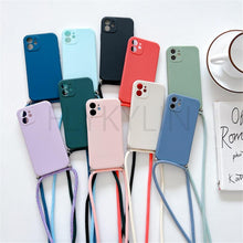 Load image into Gallery viewer, Crossbody Necklace Strap Cord Phone Case For Xiaomi 12 Lite 12t 11 Lite 5g Ne Redmi Note 11 12 Pro A1 10a 10c Soft Cover Silicone Stylish Cord Strap Rope Shell Shockproof Bumper Phone Case Lanyard Cover
