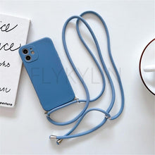 Load image into Gallery viewer, Crossbody Necklace Strap Cord Phone Case For Xiaomi 12 Lite 12t 11 Lite 5g Ne Redmi Note 11 12 Pro A1 10a 10c Soft Cover Silicone Stylish Cord Strap Rope Shell Shockproof Bumper Phone Case Lanyard Cover
