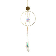 Load image into Gallery viewer, Crystal Ball Star Moon Sun Ring Rainbow Catcher Crystal Pendant Hanging Crystal Sun catcher Ornament Prism Stone Beads Ornament Home Window Wind-chimes Car Decoration
