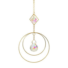 Load image into Gallery viewer, Crystal Ball Star Moon Sun Ring Rainbow Catcher Crystal Pendant Hanging Crystal Sun catcher Ornament Prism Stone Beads Ornament Home Window Wind-chimes Car Decoration
