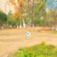 Load image into Gallery viewer, Crystal Ball Star Moon Sun Ring Rainbow Catcher Crystal Pendant Hanging Crystal Sun catcher Ornament Prism Stone Beads Ornament Home Window Wind-chimes Car Decoration
