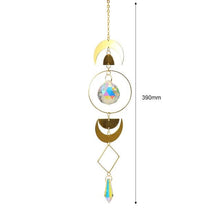 Load image into Gallery viewer, Crystal Ball Star Moon Sun Ring Rainbow Catcher Crystal Pendant Hanging Crystal Sun catcher Ornament Prism Stone Beads Ornament Home Window Wind-chimes Car Decoration
