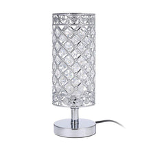 Load image into Gallery viewer, Crystal Bedside Table Lamp Sliver Bedroom Nightstand Light 220v/E27 Bulb Base Decorative Table Lamp Cute Study Lamps for Bedroom Décor Dresser Table Decoration
