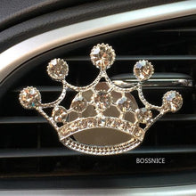Load image into Gallery viewer, Crystal Bling Sparking Car Fragrance Diffuser Air Freshener Bling Car Accessories Girls Purse High Heel Car Air Freshener Auto Outlet Perfume Clip Car Scent Diffuser Elegant Perfume Clip Diamond Crown Car Aromatherapy Car Decoration

