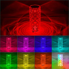 Load image into Gallery viewer, Crystal Diamond Rose Table Lamp
