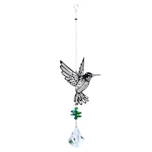 Load image into Gallery viewer, Crystal Garden Sun-catcher Hanging Crystals Prisms Ornament For Window Glass Chandelier Solar Hummingbird Owl Wind Chimes Rainbow Chaser  Garden Hanging  Curtain Pendant Home Decor Gift Boxed Sun Catcher Gift Idea For Mom Friends Grandma Hummingbird
