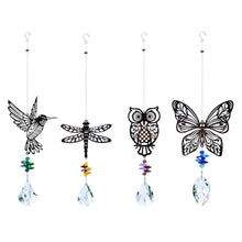 Load image into Gallery viewer, Crystal Garden Sun-catcher Hanging Crystals Prisms Ornament For Window Glass Chandelier Solar Hummingbird Owl Wind Chimes Rainbow Chaser  Garden Hanging  Curtain Pendant Home Decor Gift Boxed Sun Catcher Gift Idea For Mom Friends Grandma Hummingbird
