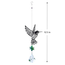 Load image into Gallery viewer, Crystal Garden Sun-catcher Hanging Crystals Prisms Ornament For Window Glass Chandelier Solar Hummingbird Owl Wind Chimes Rainbow Chaser  Garden Hanging  Curtain Pendant Home Decor Gift Boxed Sun Catcher Gift Idea For Mom Friends Grandma Hummingbird
