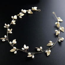 Load image into Gallery viewer, Crystal Pearl Bridal Tiaras Hairbands Hairpins Bridesmaid Diamante Hair Vine Accessories Wedding Jewelry 35cm Headwear Gorgeous Hair Accessories For Women
