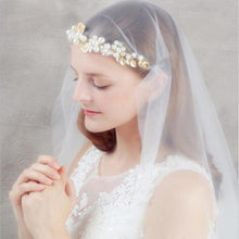 Load image into Gallery viewer, Crystal Pearl Hair Belt Wedding Bridal Hair Ornaments Hair Jewelry Decorations for Brides Wedding Gorgeous Hair Accessories For Women
