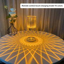 Load image into Gallery viewer, Crystal Table Lamp LED Diamond Touch Bedside Atmosphere Light RGB Remote Control Romantic Night Light Decorative Table Lamp Cute Study Lamps for Bedroom Décor
