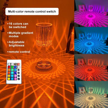 Load image into Gallery viewer, Crystal Table Lamp LED Diamond Touch Bedside Atmosphere Light RGB Remote Control Romantic Night Light Decorative Table Lamp Cute Study Lamps for Bedroom Décor

