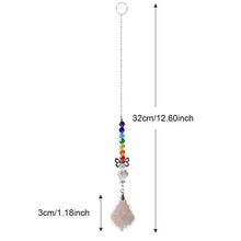 Load image into Gallery viewer, Crystal Wind Star Moon Pendant Handmade Sun Catcher Light Catcher Newly Designed Prism Crystal Colorful Light Prism Chandelier Glass Crystal Pendant Pearl Yarn Gift Handmade Garden Window Wedding Curtain Chandelier
