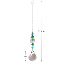 Load image into Gallery viewer, Crystal Wind Star Moon Pendant Handmade Sun Catcher Light Catcher Newly Designed Prism Crystal Colorful Light Prism Chandelier Glass Crystal Pendant Pearl Yarn Gift Handmade Garden Window Wedding Curtain Chandelier
