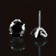 Load image into Gallery viewer, Cubic Zirconia Screw Back Stainless Steel Stud Earrings
