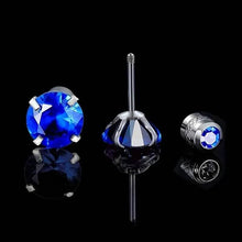 Load image into Gallery viewer, Cubic Zirconia Screw Back Stainless Steel Stud Earrings
