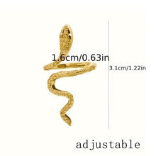 Load image into Gallery viewer, Cubic Zirconia Wrapped Small Snake Opening Adjustable Ring

