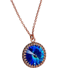 Load image into Gallery viewer, Handmade Blue Bombastic Necklace Created with Crystals
