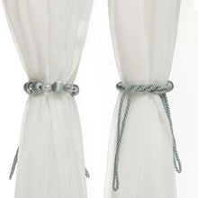 Load image into Gallery viewer, Curtain Tie Backs Rope Curtain Tiebacks With Bling Crystal Beads Curtain Decor Accessories Clips Curtain Holders For Drape  Durable Tie Backs Drapery Holdbacks Holder For Window Curtain Panels Drapes Home Decor
