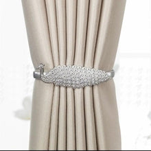 Load image into Gallery viewer, Curtain Tieback High Quality Elastic Holder Hook Buckle Clip Pretty And Fashion Polyester Decorative Home Accessories Leaves Curtain Holder Holdback For Window Drapery Convenient Office Home Decoration Buckle Holdbacks Curtain Straps
