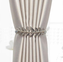 Load image into Gallery viewer, Curtain Tieback High Quality Elastic Holder Hook Buckle Clip Pretty And Fashion Polyester Decorative Home Accessories Leaves Curtain Holder Holdback For Window Drapery Convenient Office Home Decoration Buckle Holdbacks Curtain Straps
