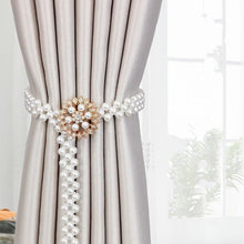 Load image into Gallery viewer, Curtain Tieback High Quality Elastic Holder Hook Buckle Clip Pretty and Fashion Polyester Decorative Home Accessories Modern Style Convenient Drape Tie Backs,Handmade Curtains Holdbacks Holder for Home Kitchen Office
