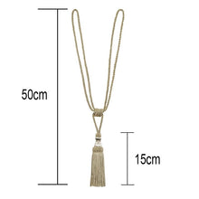 Load image into Gallery viewer, Curtain Tiebacks Tassel Curtain Clips Rope Curtain Tie Backs Holdbacks Decorative  Curtain Holder Accessories For Drape Curtain Holdbacks Braided Buckle Home Decorative Window Drapery Ball Tassels Tieback 50cm
