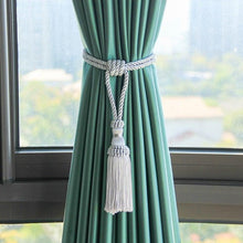 Load image into Gallery viewer, Curtain Tiebacks Tassel Curtain Clips Rope Curtain Tie Backs Holdbacks Decorative  Curtain Holder Accessories For Drape Curtain Holdbacks Braided Buckle Home Decorative Window Drapery Ball Tassels Tieback 50cm
