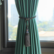 Load image into Gallery viewer, Curtain Tiebacks Tassel Curtain Clips Rope Curtain Tie Backs Holdbacks Decorative  Curtain Holder Accessories For Drape Curtain Holdbacks Braided Buckle Home Decorative Window Drapery Ball Tassels Tieback 50cm
