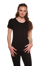 Load image into Gallery viewer, Custom Printed Women's Bamboo/Cotton Short Sleeve Scoop Neck Graphic T-Shirt
