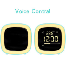Load image into Gallery viewer, Cut Digital Alarm Clock Cartoon Night Light Desk Alarm Clock Cute Toddler Alarm Clock Dimming Sleep Training Clock with Night Light Kids Wake Up Clock USB Rechargeable Easy Setting Kids Clocks for Bedrooms Rechargeable Battery Christmas gift for Kids

