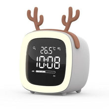 Load image into Gallery viewer, Cut Digital Alarm Clock Cartoon Night Light Desk Alarm Clock Cute Toddler Alarm Clock Dimming Sleep Training Clock with Night Light Kids Wake Up Clock USB Rechargeable Easy Setting Kids Clocks for Bedrooms Rechargeable Battery Christmas gift for Kids
