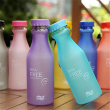 Load image into Gallery viewer, Cute 550ML Candy Color Free Water Bottles Leak-proof Drinking Cup Kettle Outdoor Sports Water Bottle for Travel Running Camping

