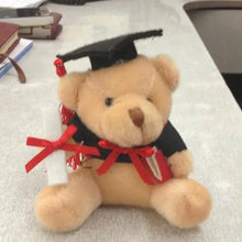 Load image into Gallery viewer, Cute And Charming 9cm Lovely Bear Plush Doll with Graduation Outfit, Realistic Stuffed Baby Doll Teddy Plush Toy for Children and Adult Gift
