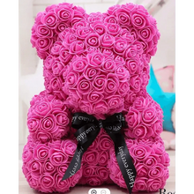 Load image into Gallery viewer, Cute artificial rose flower teddy bears gift box for home decor - Christmas Valentine's Day wedding day presents

