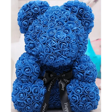 Load image into Gallery viewer, Cute artificial rose flower teddy bears gift box for home decor - Christmas Valentine's Day wedding day presents
