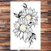 Load image into Gallery viewer, Cute Black Birds Temporary Waterproof Stickers Tattoo Flower Body Elegant Bird Butterfly Style For Womens
