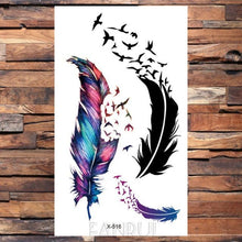 Load image into Gallery viewer, Cute Black Birds Temporary Waterproof Stickers Tattoo Flower Body Elegant Bird Butterfly Style For Womens

