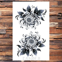 Load image into Gallery viewer, Cute Black Birds Temporary Waterproof Stickers Tattoo Flower Body Elegant Bird Butterfly Style For Womens
