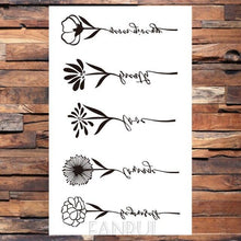 Load image into Gallery viewer, Cute Black Birds Temporary Waterproof Stickers Tattoo Flower Body Elegant Bird Butterfly Style For Womens
