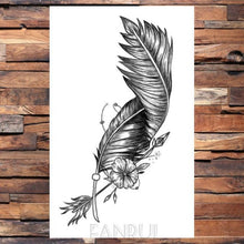 Load image into Gallery viewer, Cute Black Birds Temporary Waterproof Stickers Tattoo Flower Body Elegant Bird Butterfly Style For Womens
