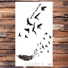 Load image into Gallery viewer, Cute Black Birds Temporary Waterproof Stickers Tattoo Flower Body Elegant Bird Butterfly Style For Womens
