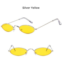 Load image into Gallery viewer, Cute Black Round Style Sun Glasses Design Retro Style Women Sunglasses New Vintage Oval Small Eyewear Metal Light Frame For Female
