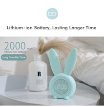 Load image into Gallery viewer, Cute Bunny Ear LED Digital Alarm Clock Electronic Kids Alarm Clock for Kids Children's Alarm Clocks for Girls Boys Bedroom Night Light for Kids Touch Control and Snoozing with USB Sound Control Rabbit Night Lamp Desk Clock Home Decoration
